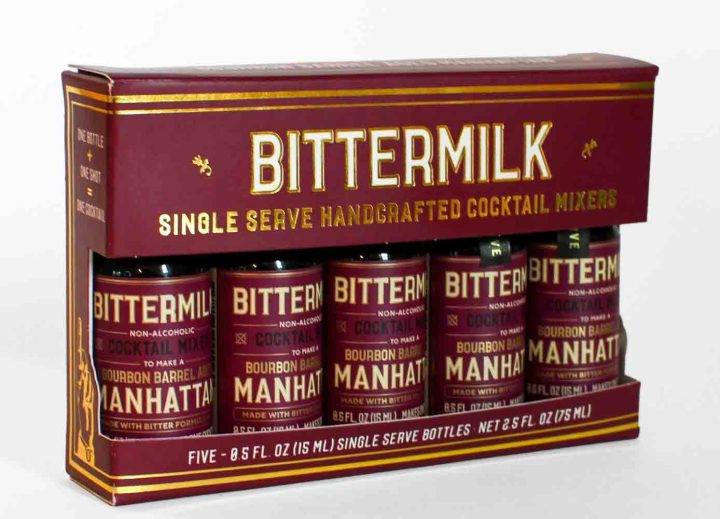 Bittermilk-Bourbon-Barrel-Aged-Manhattan-Single-Serve,-5-Pack-Gift-Set-Front-White-BG-For-WEB