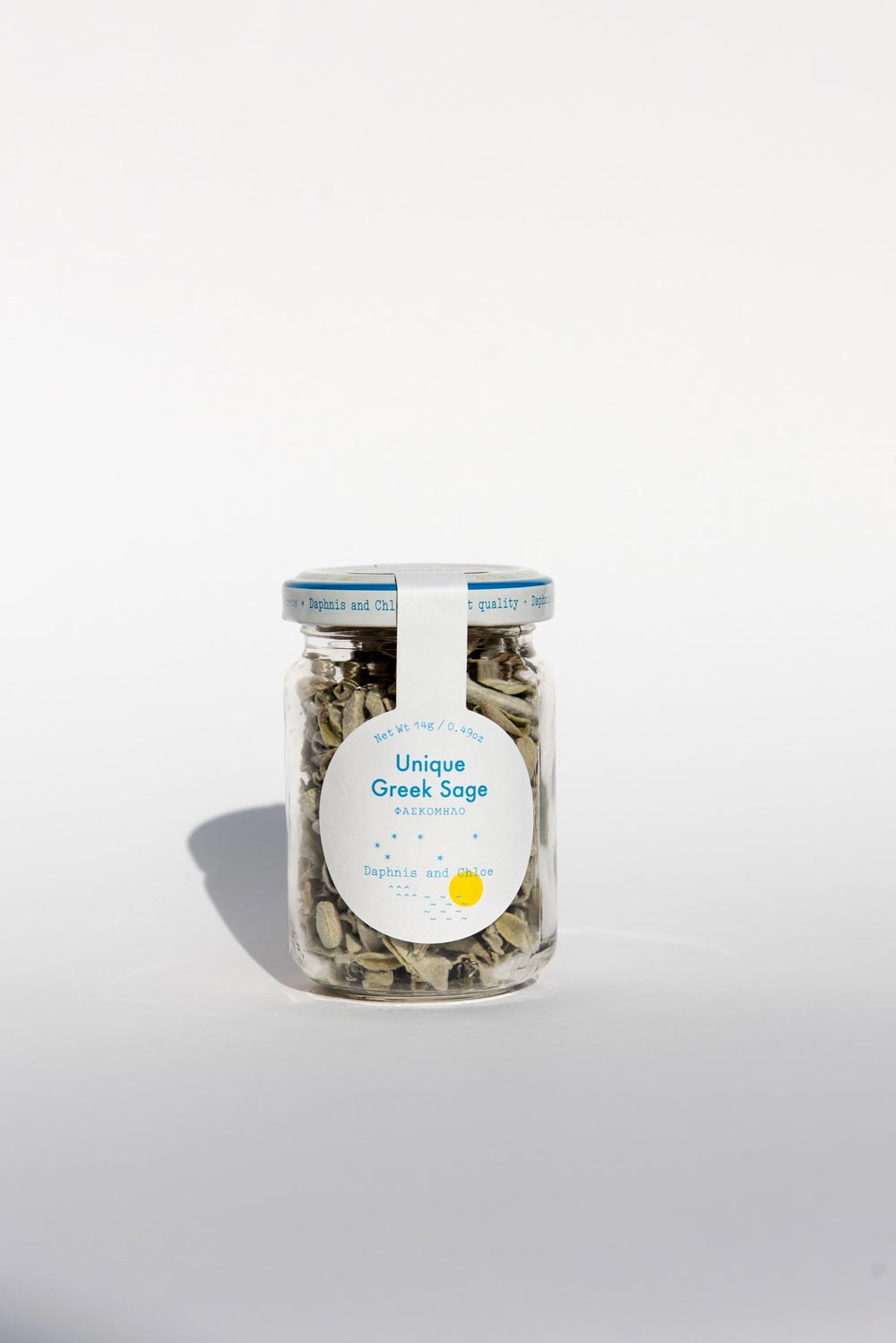 Daphnis and Chloe Unique Greek Sage Glass Jar White BG For WEB