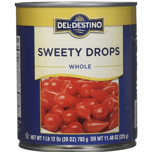 Del Destino Sweety Drop Peppers 28 oz Front White BG