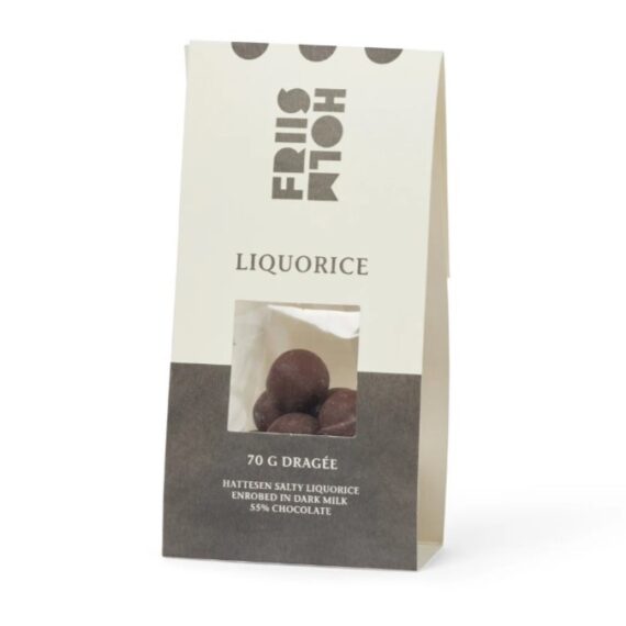 Friis Holm Filled Chocolate Licqorice Dragee Front Render Low RES