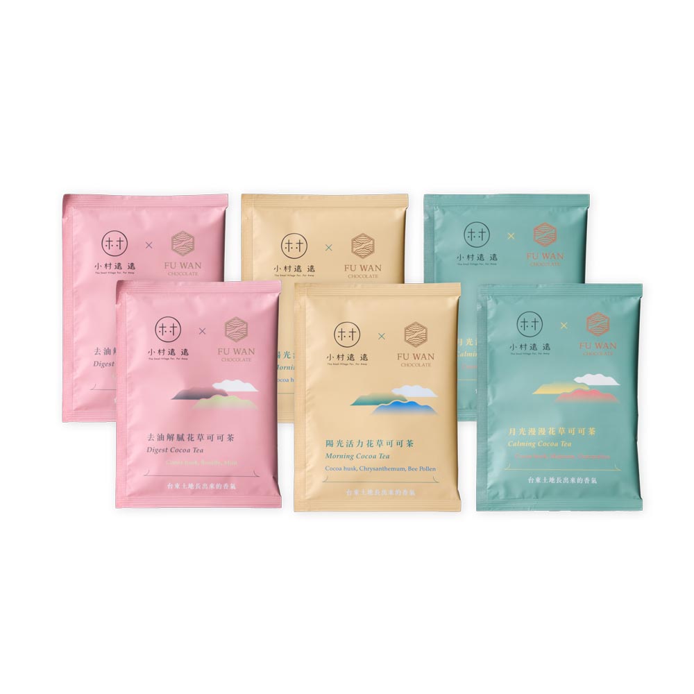 Fu Wan Cocoa Tea Sampler 6-Pack Front White BG For WEB