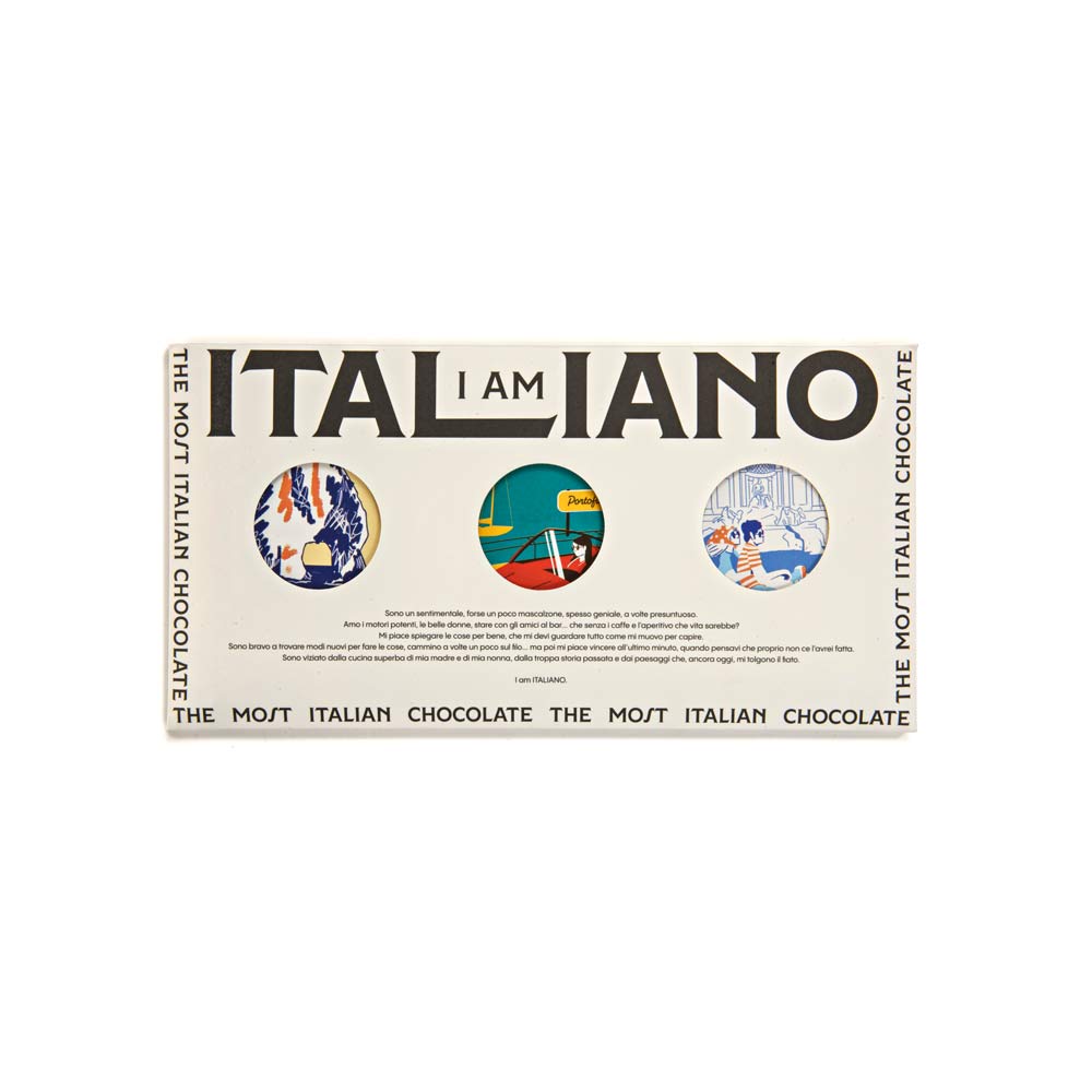 I Am Italiano La Dolce Vita 3 Bars Gift Box, 150gFront White BG For WEB