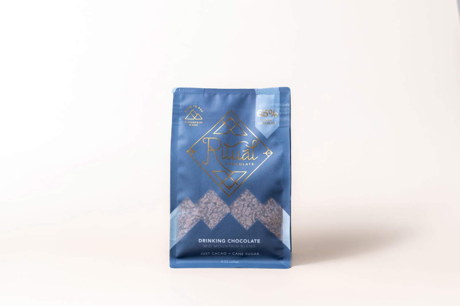 Ritual-Mid-Mountain-Blend-Drinking-Chocolate-65%,-8oz-new-packaging-front-white-BG-for-WEB