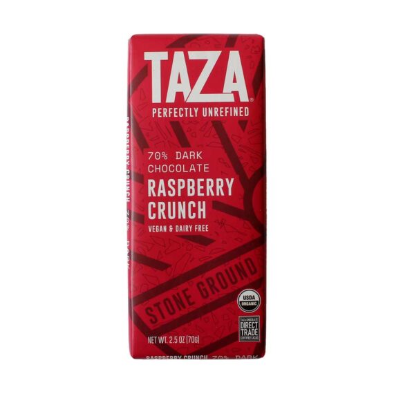 Taza Organic Raspberry Crunch 70% Front White BG For WEB